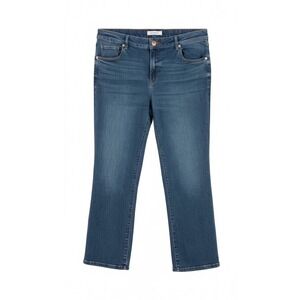 Ann Taylor LOFT Made and Loved Straight Crop Jeans Blue 31/12 Denim Mid Wash #‎